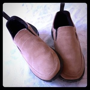 Womens All Weather Suede Leather slip on shoes